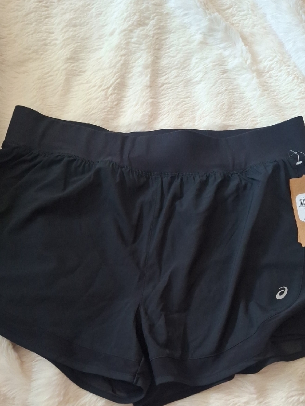 ASICS Black Layered Athletic Shorts with Inner Compression - Picture 3 of 6